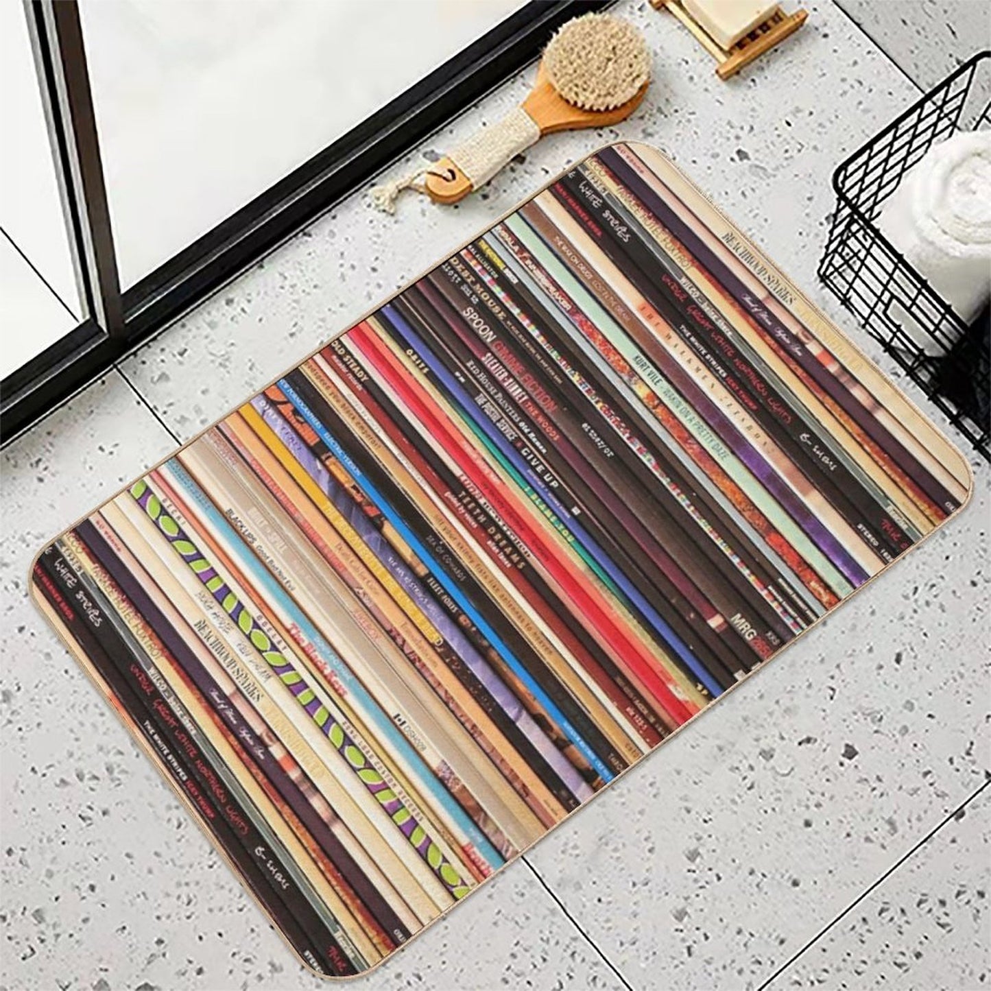 Indie Rock Vinyl Records  High-Traffic Bath Mat