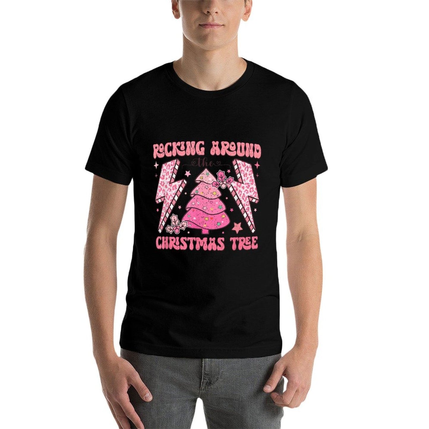 Rocking Around The Christmas Tree  High-quality Stitching T-Shirt