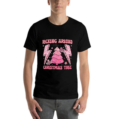 Rocking Around The Christmas Tree  High-quality Stitching T-Shirt