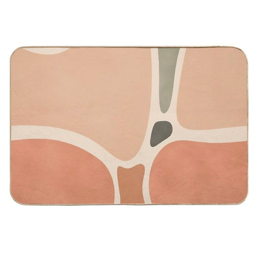 Terracotta Shapes  Non-Slip Bath Mat