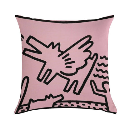 Colorful People Pop Art Soft Luxury Feel Throw Pillow