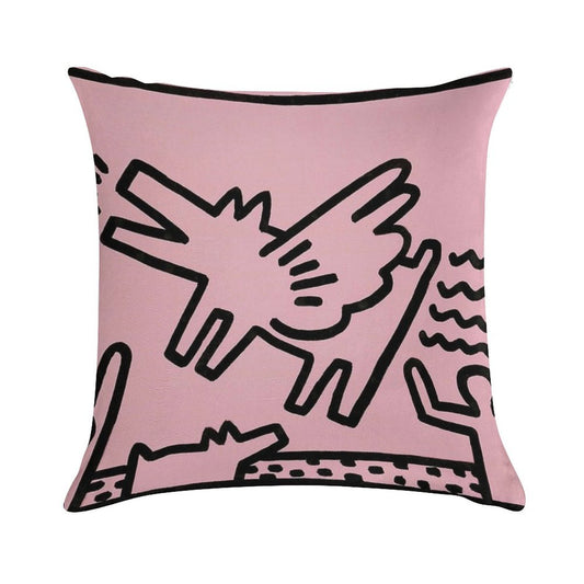 Colorful People Pop Art Soft Luxury Feel Throw Pillow