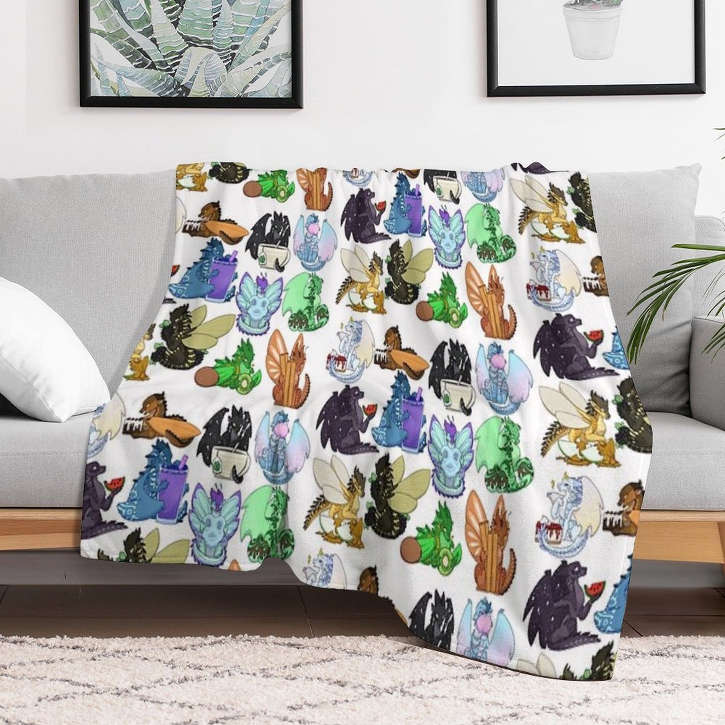 Wings of Fire with Foods Batch 2 Compact Throw Blanket
