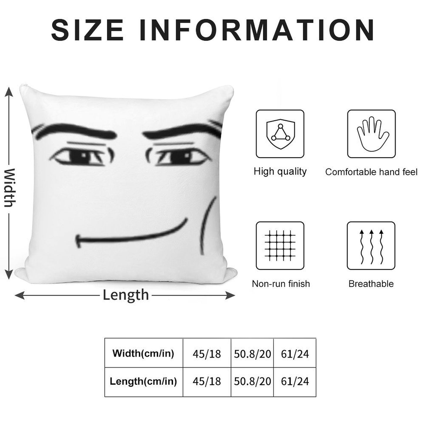 The Man Face Soft Decorative Cover Throw Pillow