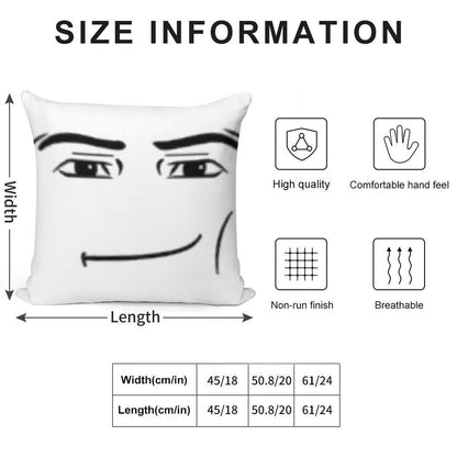 The Man Face Soft Decorative Cover Throw Pillow