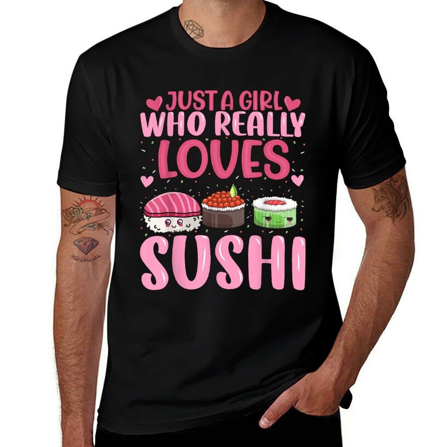 Japanese Sushi Lover - Just A Girl Who Really Loves Sushi  Vintage-inspired T-Shirt