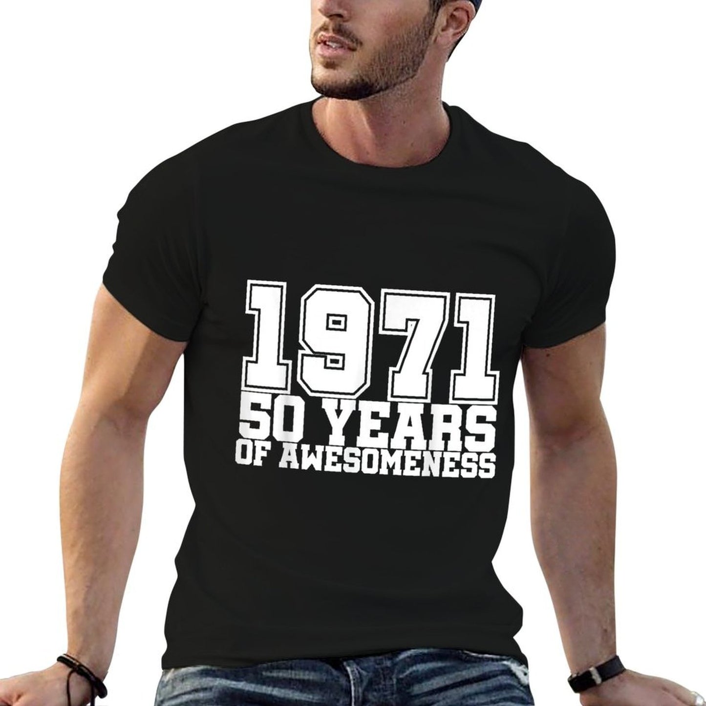 Born in 1971 50th Birthday Decorationss 50 Yr  Relaxed-fit T-Shirt