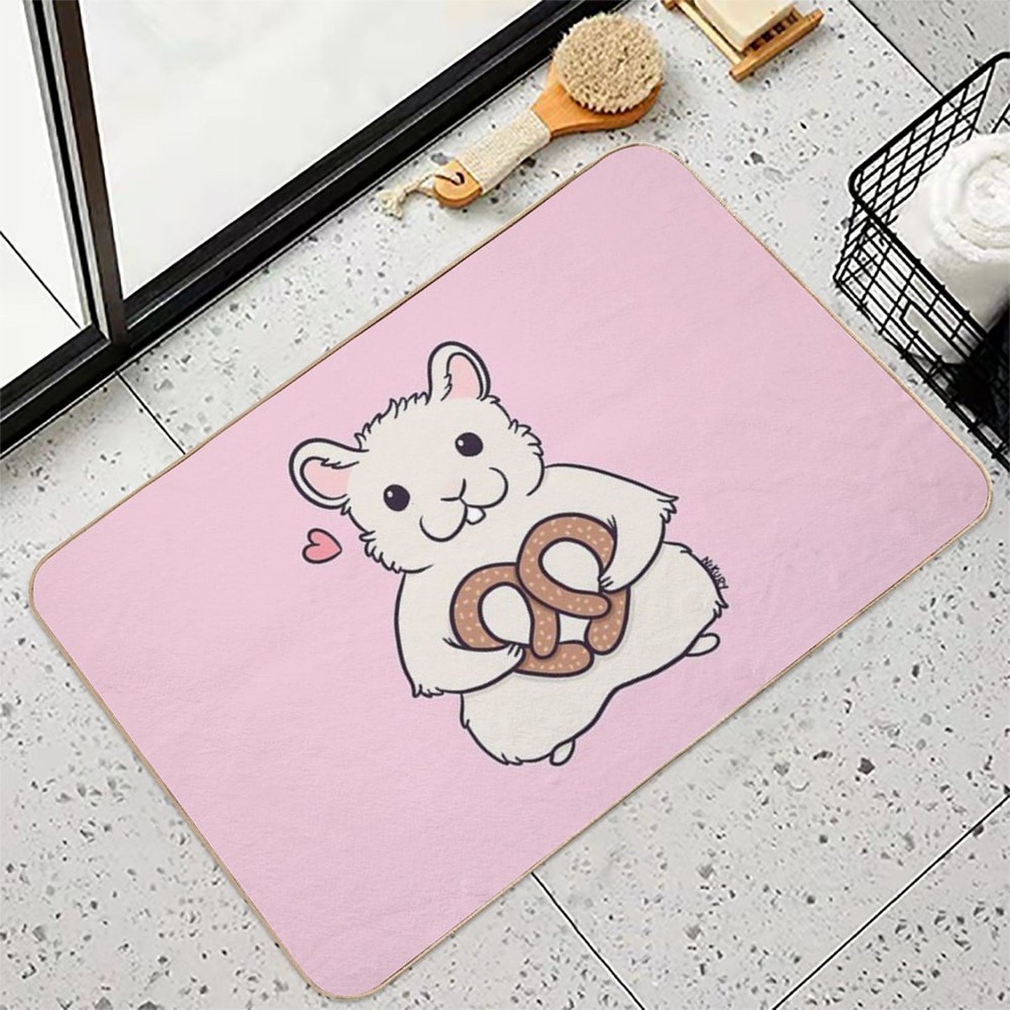 I Love You More Than This Hamster Loves Pretzels  Nikury  Pet-Safe Bath Mat