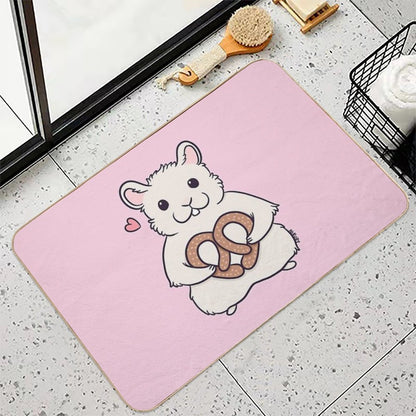 I Love You More Than This Hamster Loves Pretzels  Nikury  Pet-Safe Bath Mat