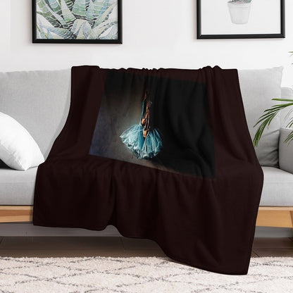 Dramatic Ballet Tutu on Old Wall Multi-functional Throw Blanket