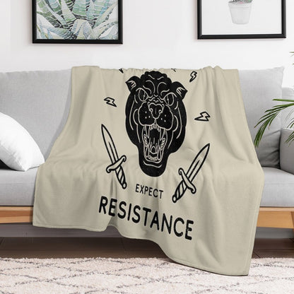 Black Panther - All Power to The People - Expect Resistance  HBCU Black Owned BLM Black Lives Matter  Original Art Pillowcase Easy Care Throw Blanket