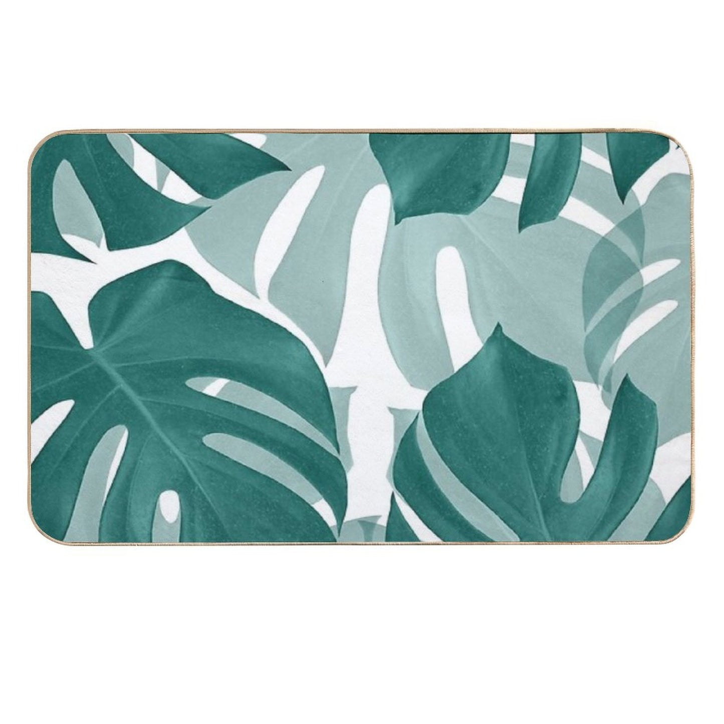 Monstera Leaves Vibes #1 #tropical #foliage #decor #art  Odorless Bath Mat