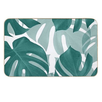 Monstera Leaves Vibes #1 #tropical #foliage #decor #art  Odorless Bath Mat