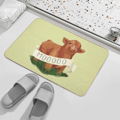 Baby Highland Cow  Stain-Proof Bath Mat