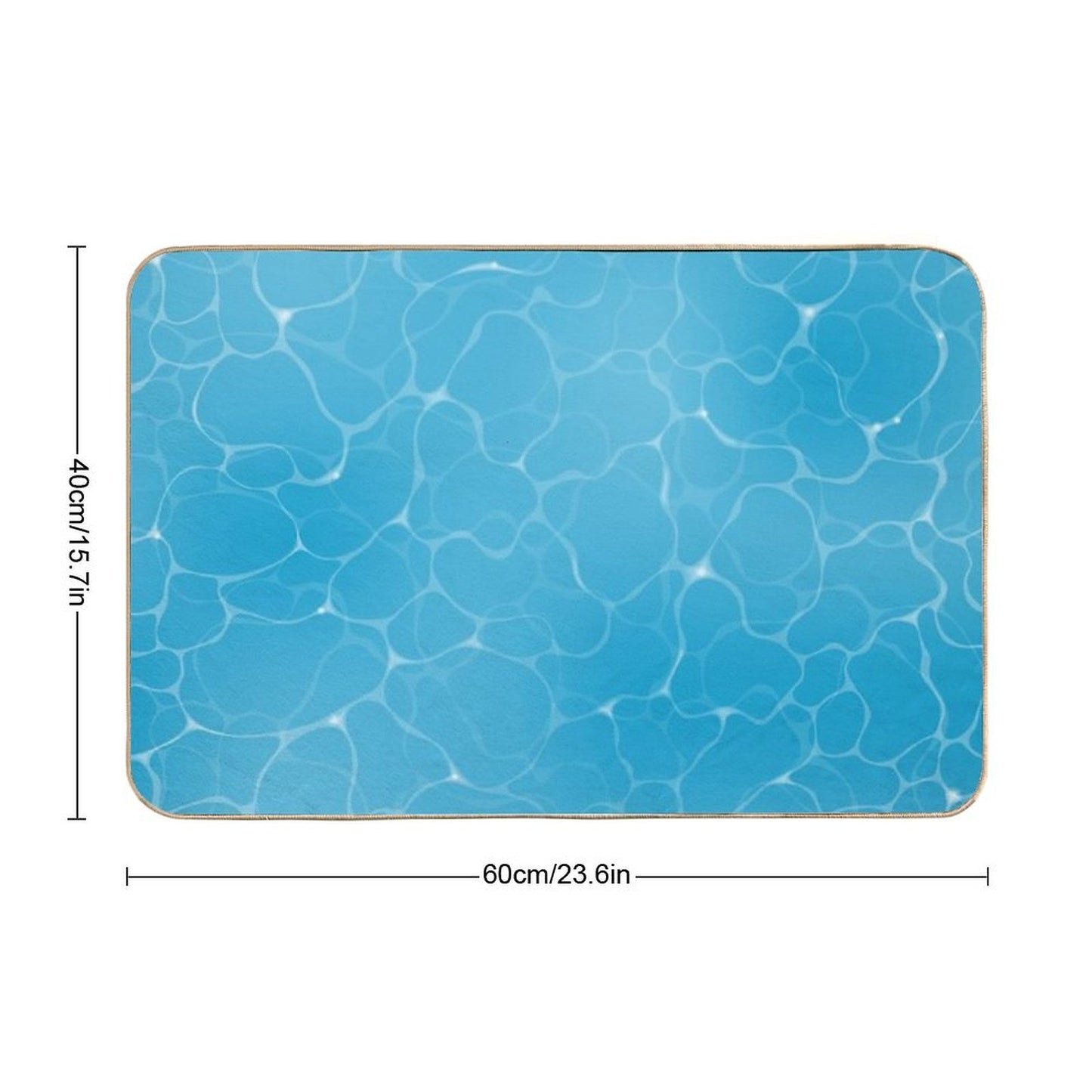 Water Ripple  Easy Maintenance Bath Mat