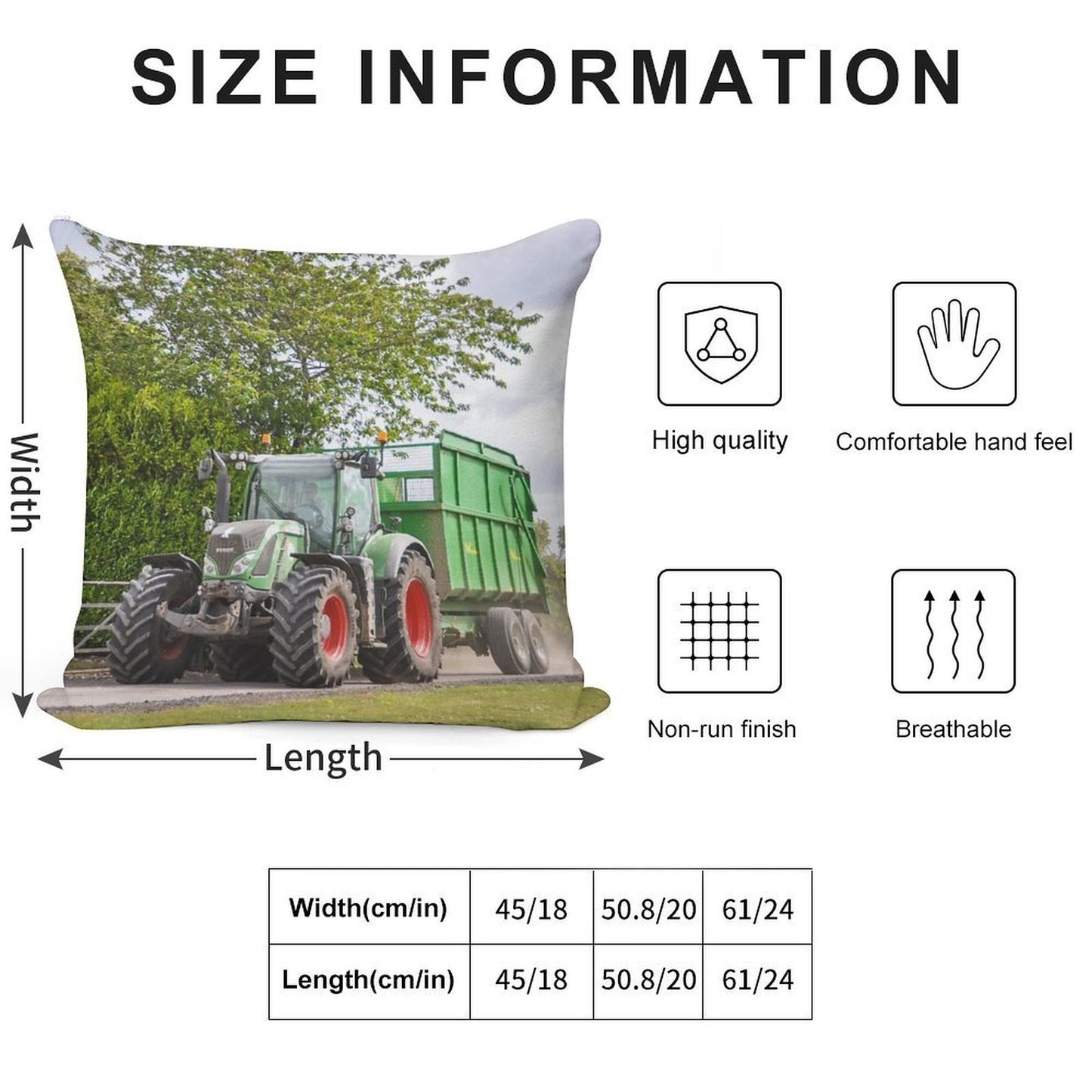 Fendt Carting Silage Soft Easy Maintenance Throw Pillow