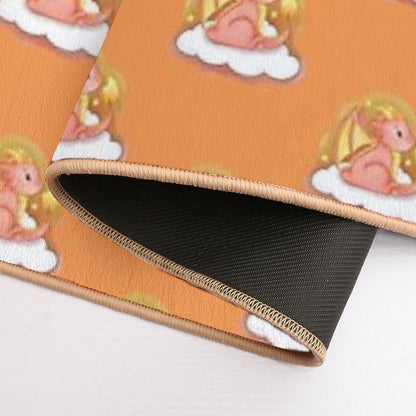 Cute Fire Dragon Whimsical Fantasy Art  Eco-Friendly Bath Mat