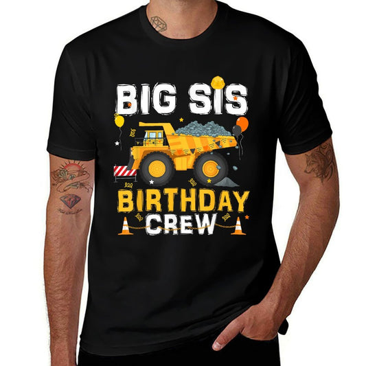 Big Sister Birthday Crew Matching Construction B-day Boy  Lightweight T-Shirt