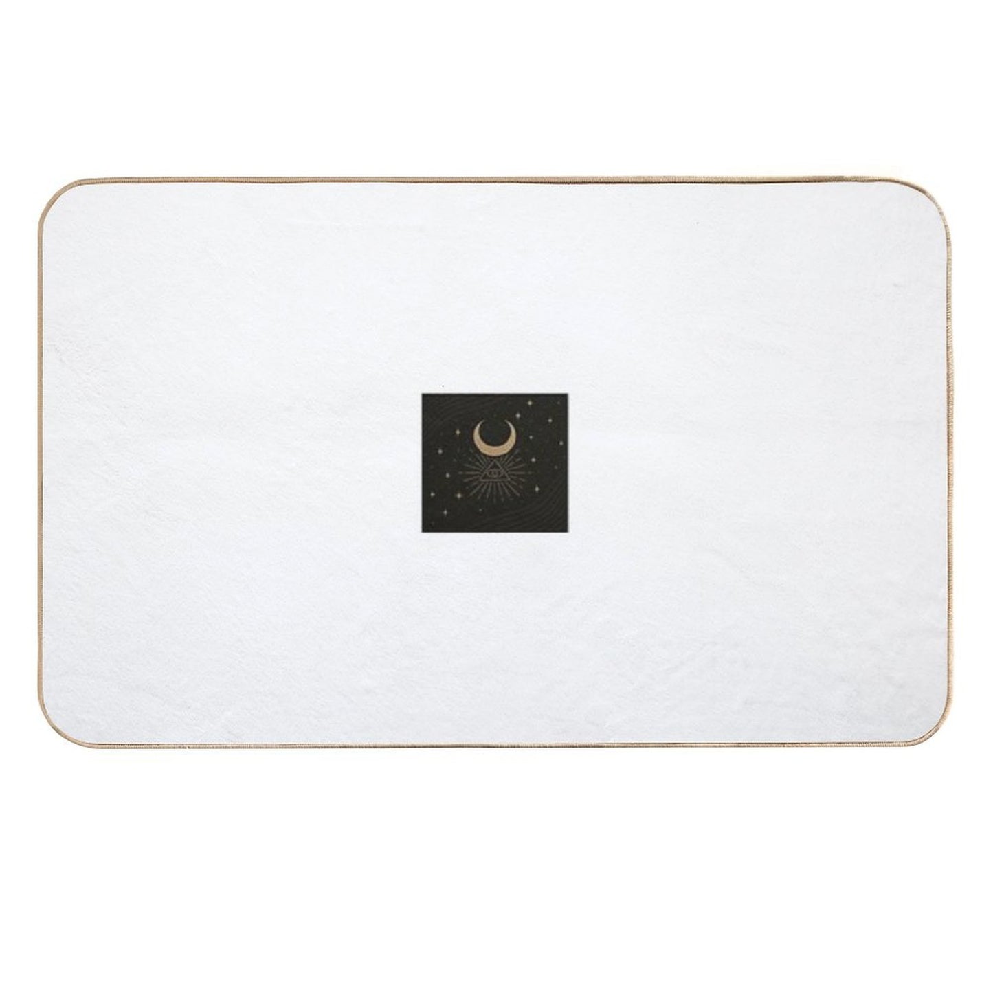 Mystical Eye & Crescent Moon Symbol  Repositionable Bath Mat