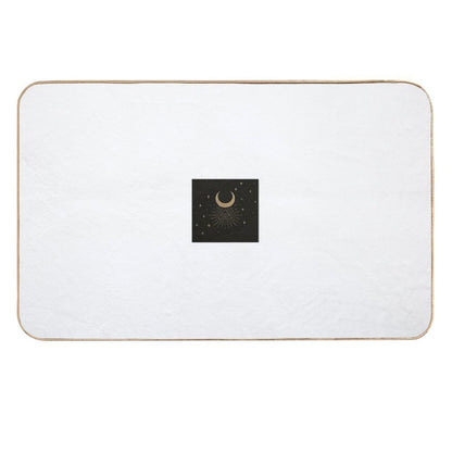 Mystical Eye & Crescent Moon Symbol  Repositionable Bath Mat