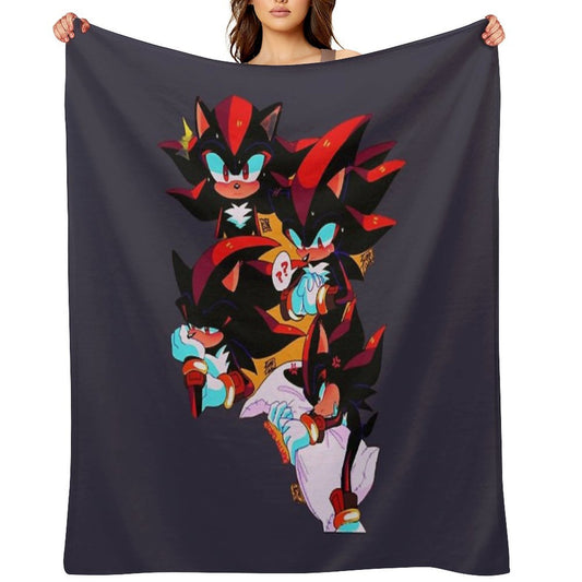 Mens Best Shadow The Hedgehog Cute Gifts Multi-functional Throw Blanket