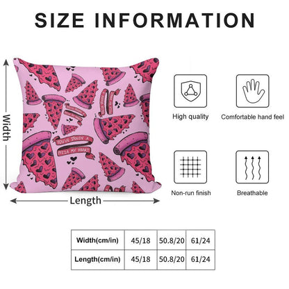 You've Stolen A PIZZA My Heart Soft Short Plush Fabric Throw Pillow