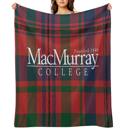 MacMurray College Tartan Sustainable Throw Blanket