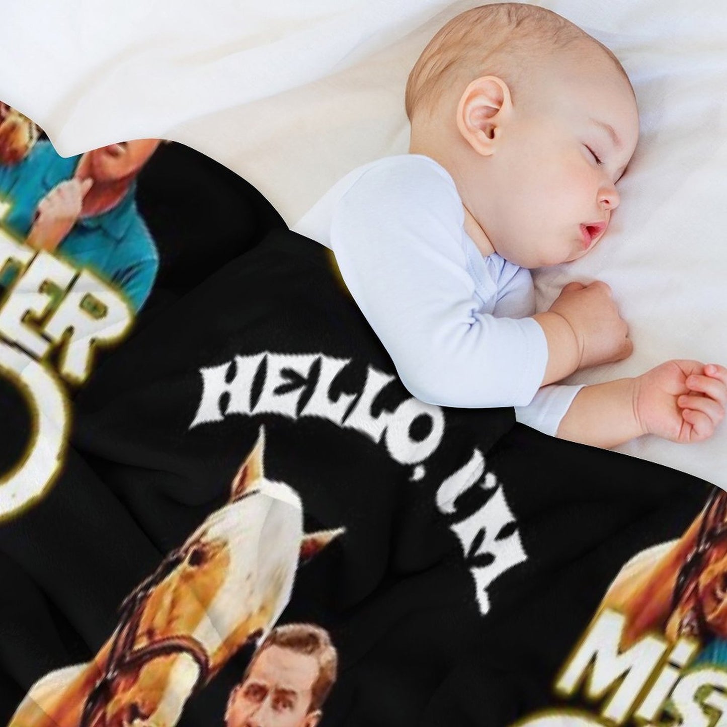Hello I'm Mister Ed And Wilbur Post Talking Horse Tribute Eco-conscious Throw Blanket