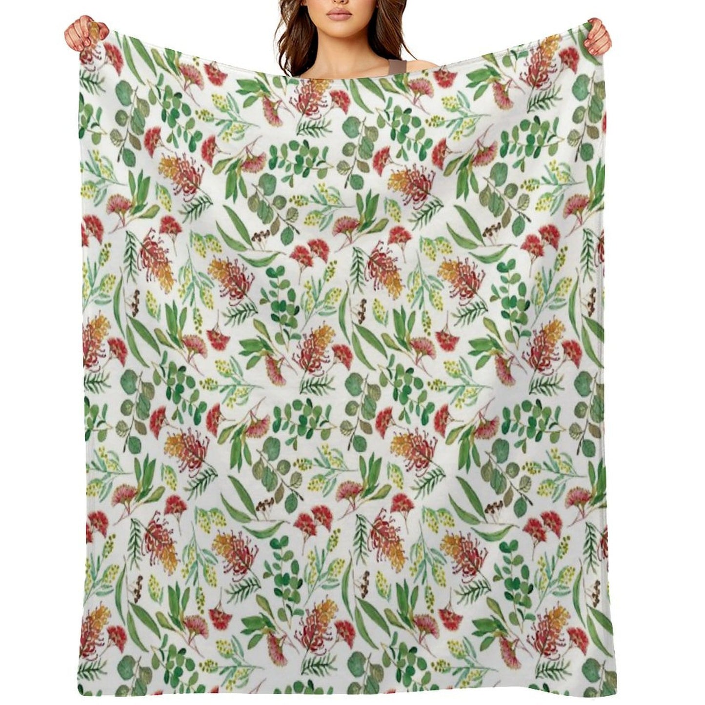 Australian Botanical Eco-conscious Throw Blanket