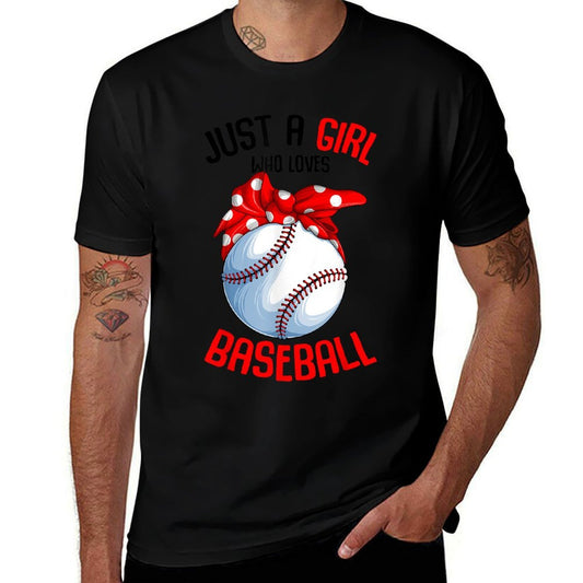 Just A Girl Who Loves Baseball  Affordable Price T-Shirt