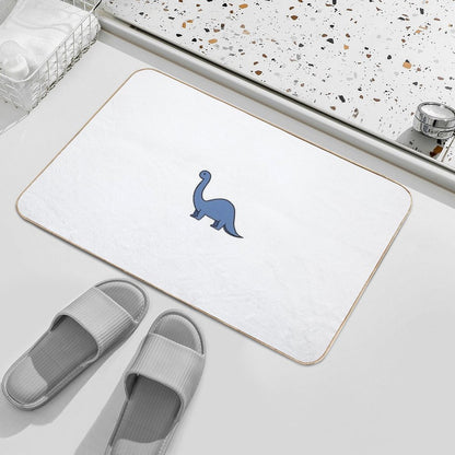 Cute Dinosaur Doodle - Blue  Pet-Safe Bath Mat