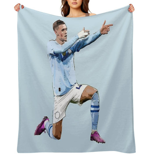 Phil Foden Velvety-soft Throw Blanket