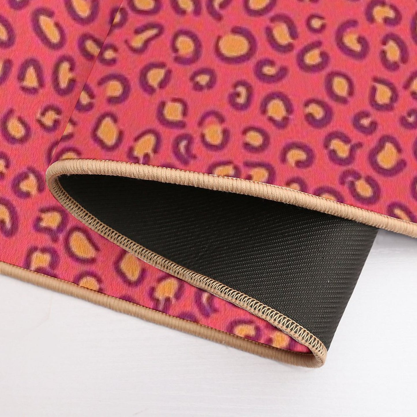 Orange Leopard  Stain-Proof Bath Mat