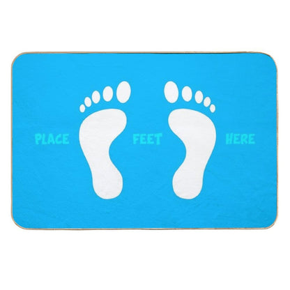 Place Feet Here Durable Bath Mat