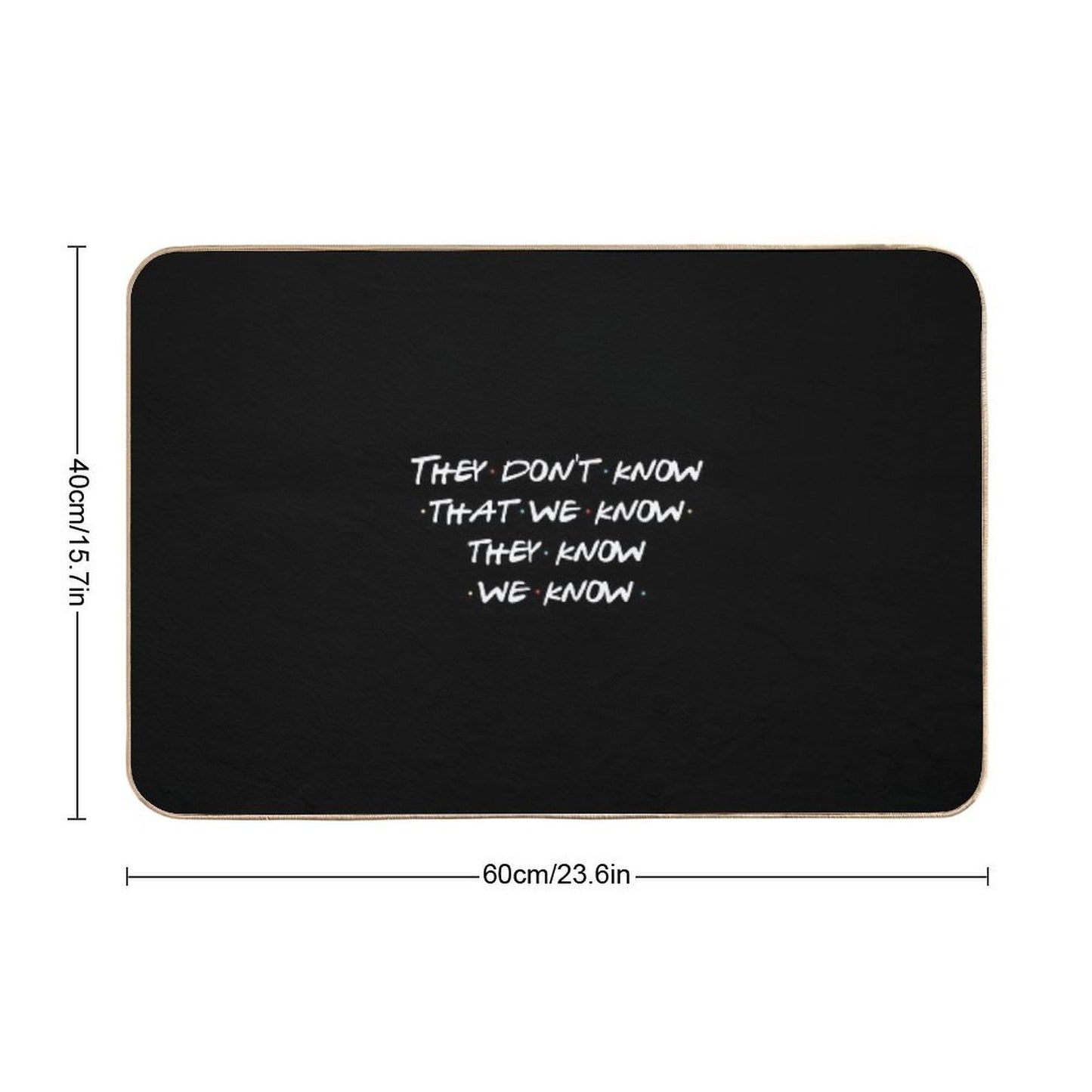 They Don't Know That We Know...  Repositionable Bath Mat