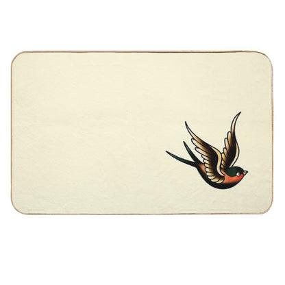 Vintage Traditional Swallow  Absorbent Bath Mat