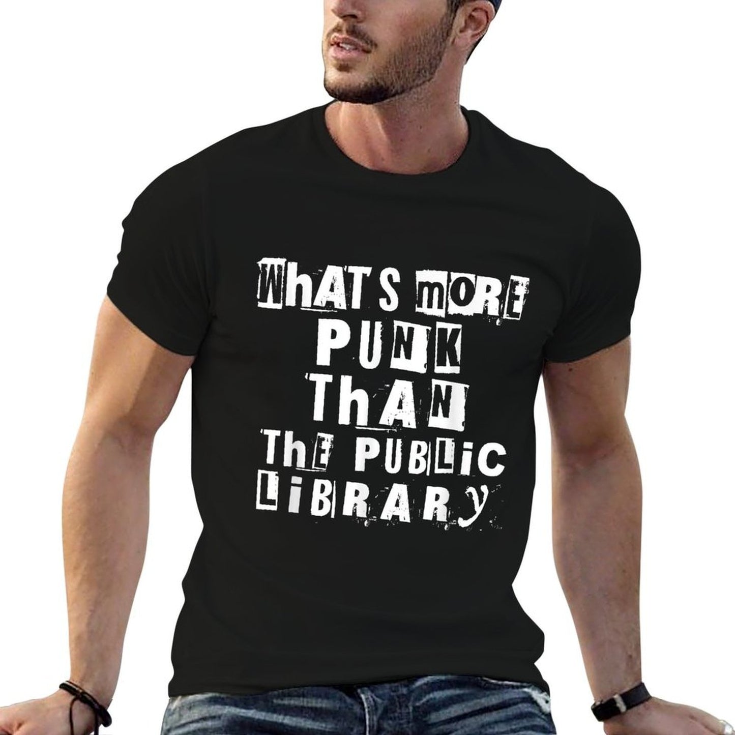 Reading Punk Rock Whats More Punk Than The Public Library  Tagless Design T-Shirt