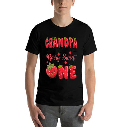 Grandpa Of The Berry Sweet One Strawberry First Birthday  Affordable Price T-Shirt