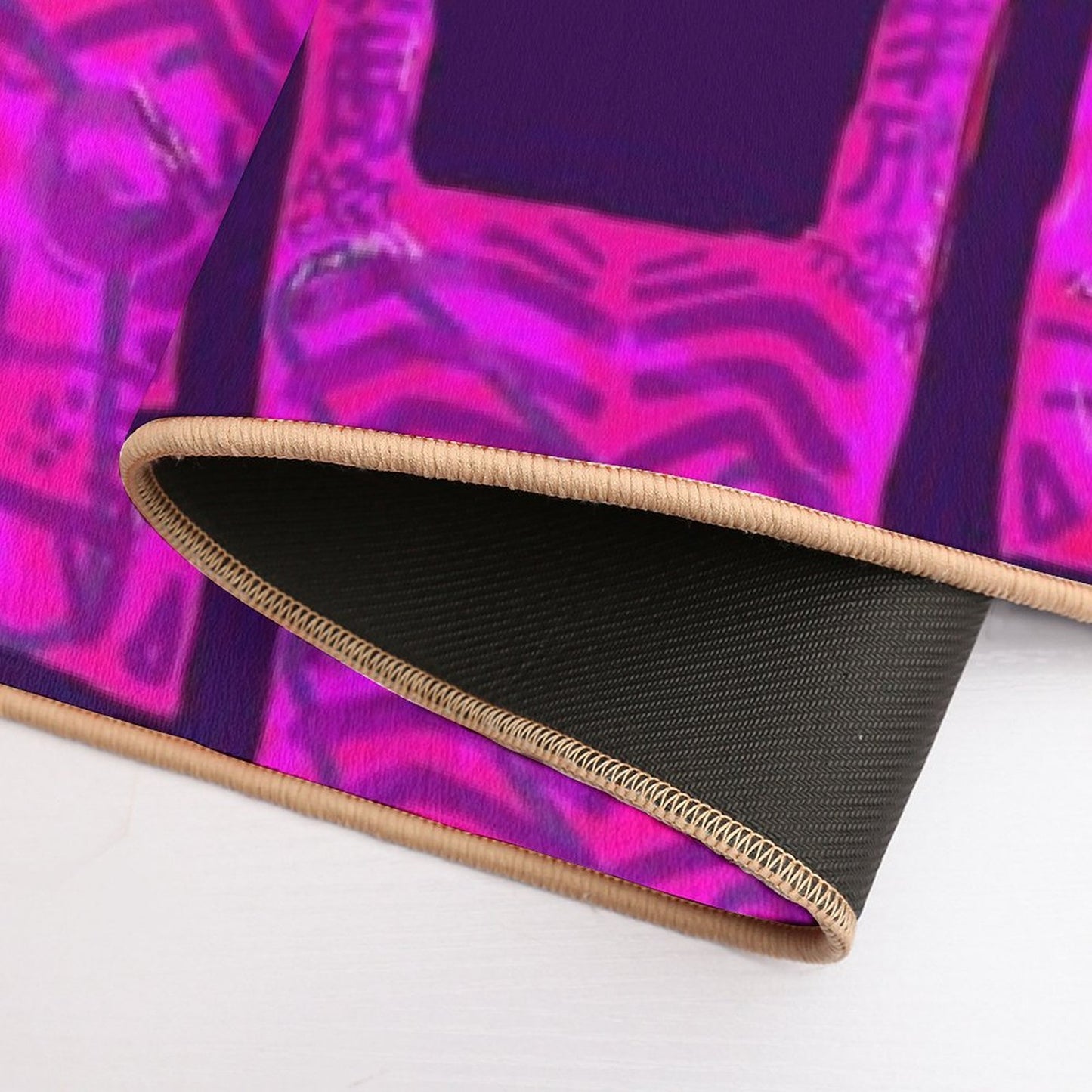 Pink Designer Plastic Bag  Fade-Resistant Bath Mat