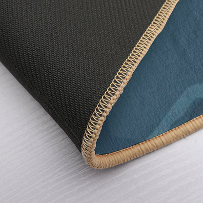 Minimalist Abstract Neutral Blue Tones  Non-Slip Bath Mat