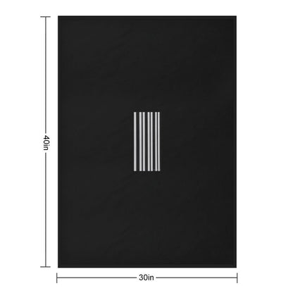 Black And White Vertical Stripes. Durable Throw Blanket