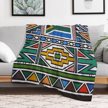 Ndebele Africa Design Lightweight Throw Blanket