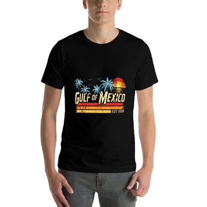 Gulf of Mexico Forever Retro Vintage Beach Mens Women  Wrinkle-resistant T-Shirt