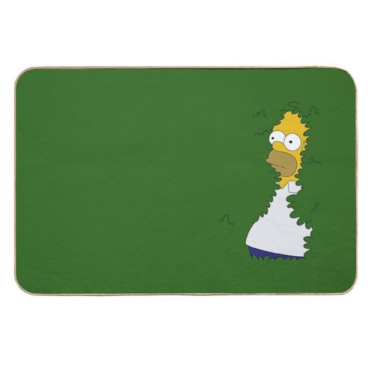 Homer In The Bushes  Eco-Friendly Bath Mat