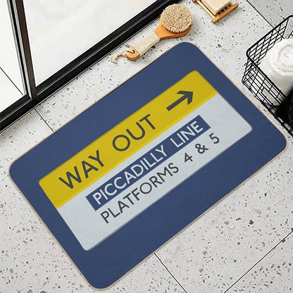 London Underground Way Out Sign (Picadilly Line)  Eco-Friendly Bath Mat