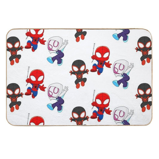Spidey Amazing Friends, Spiders Babies, Spider Ghost, Cute Baby Spidey Girl, Cartoon Spidey, Black Spidey Durable Bath Mat