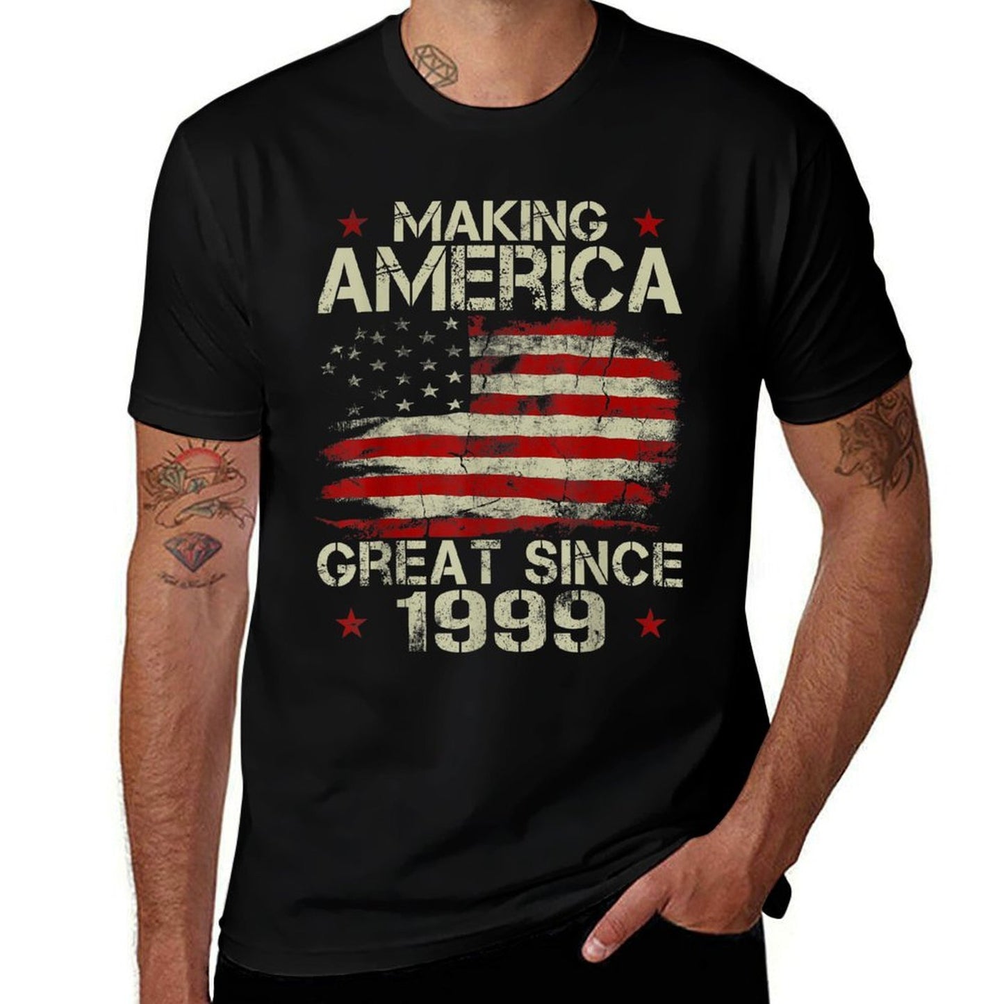 Mens Making America Great Since 1999 Vintage Gifts 21st Birthday  Polyester Blend T-Shirt