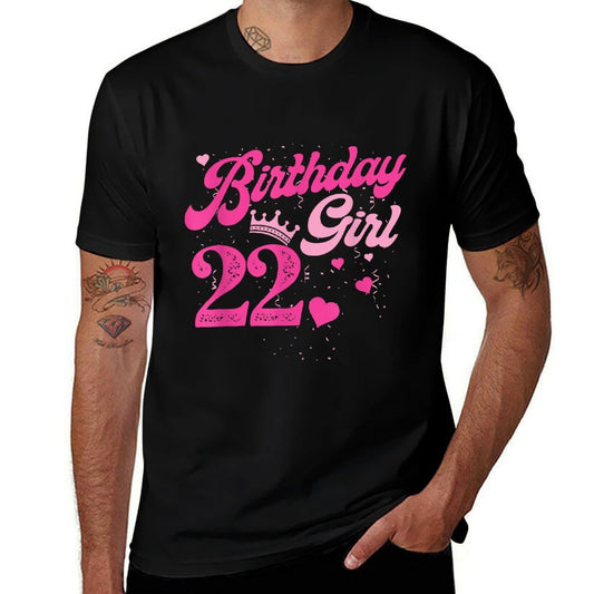 22nd Birthday Girl Crown 22 Years Old Bday  Cotton T-Shirt