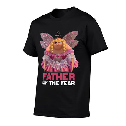 Despicable Me Minions Gru Fairy Father Graphic  Rolled Sleeves T-Shirt