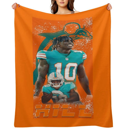 Tyreek Hill Dolphins Anti-pilling Throw Blanket